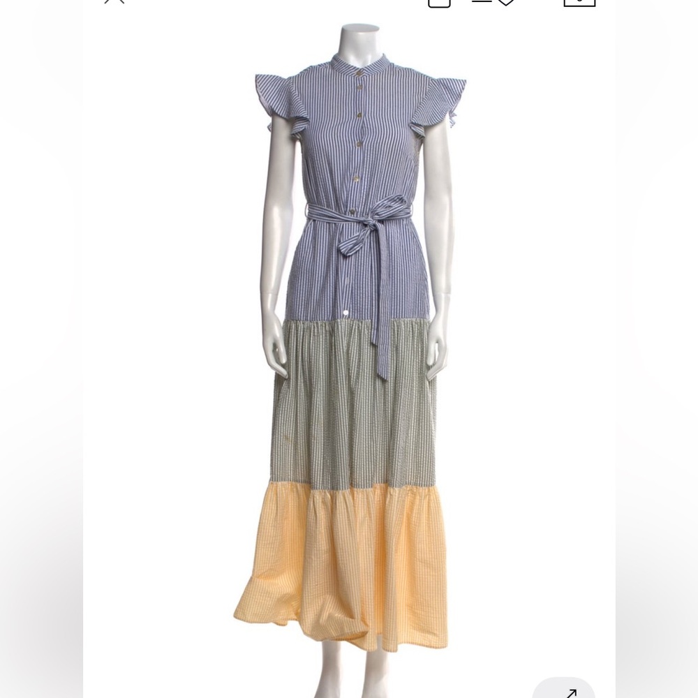 Paloma Blue Striped Multi-Color Maxi dress